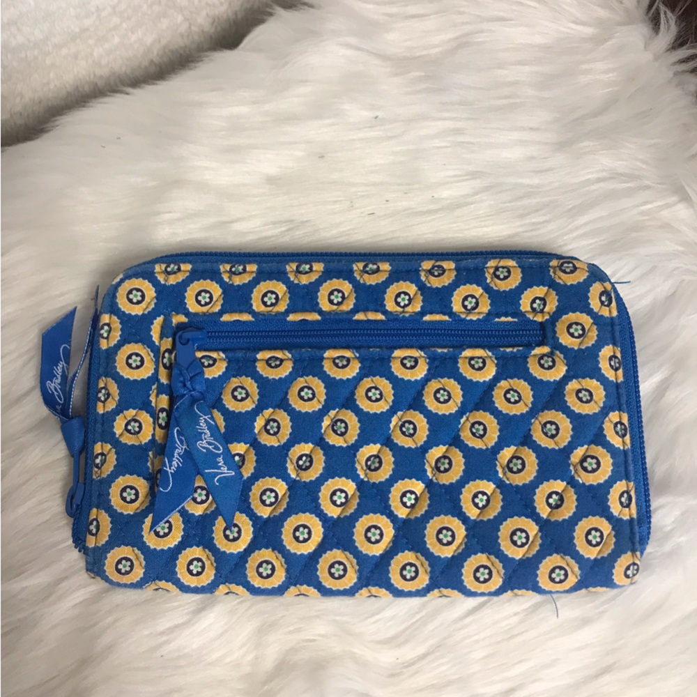 Vera Bradley Blue and Yellow Wallet